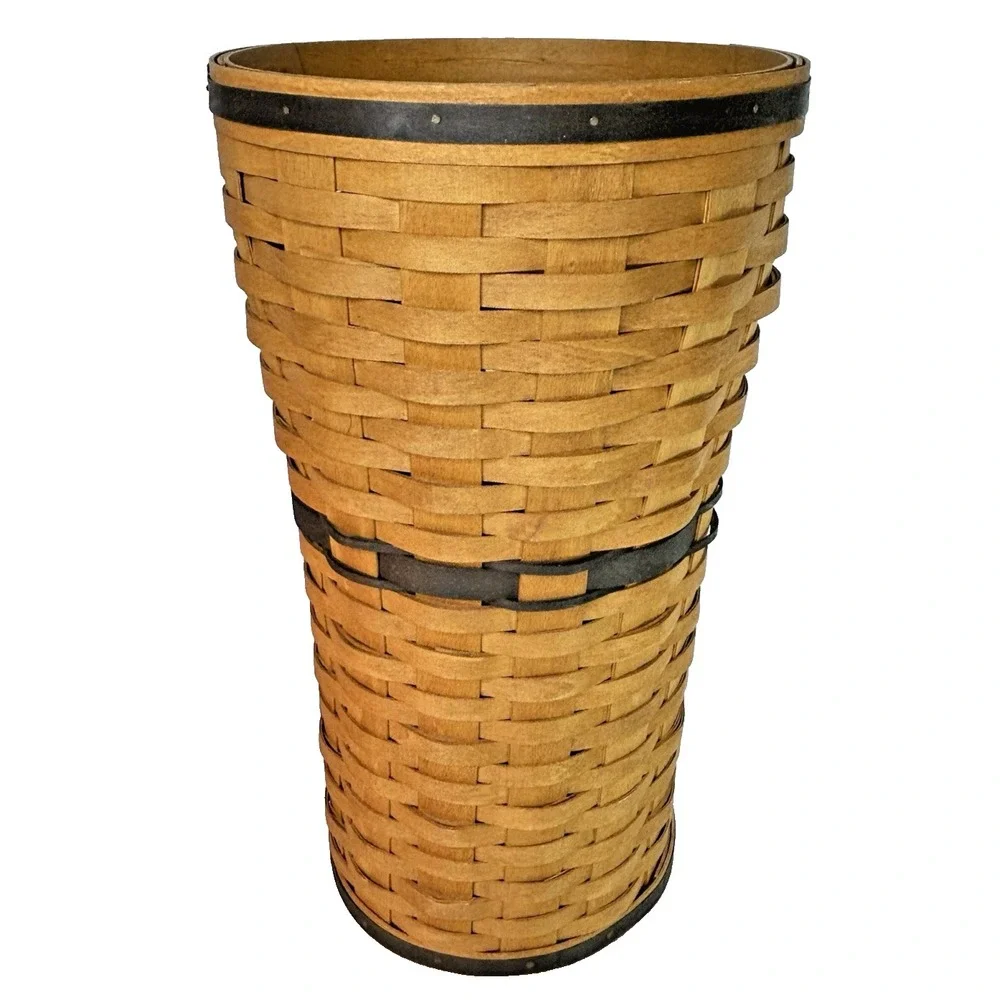 Longaberger JW Collection UMBRELLA BASKET with Fabric Liner Protector Box 1994
